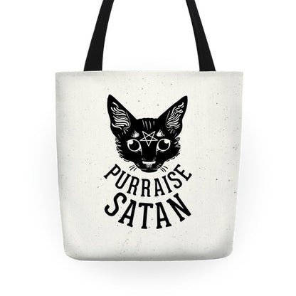 Purraise Satan Tote Bag