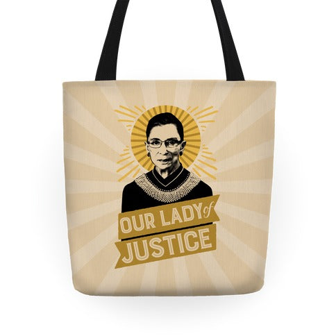 RBG: Our Lady Of Justice Tote Bag
