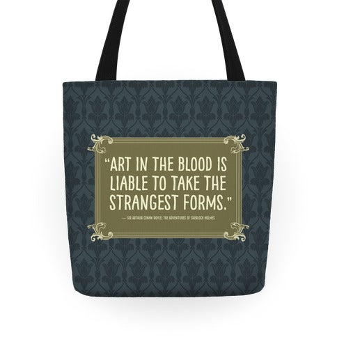 Sherlock Holmes Book Quote Tote Bag