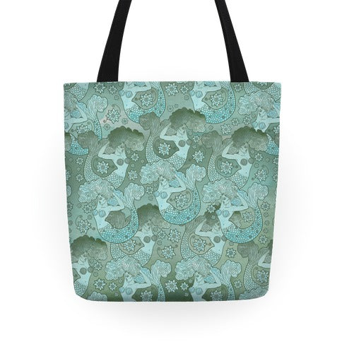 Siren and Lotus Tote Bag