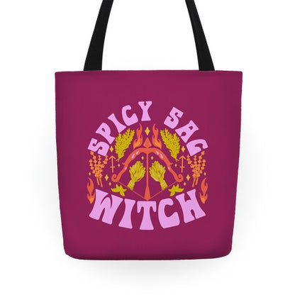 Spicy Sag Witch Tote Bag