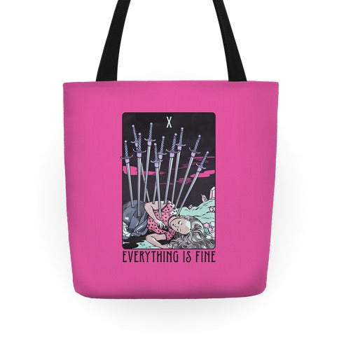 Ten Of Swords (Everything Is Fine) Tote Bag