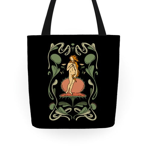 The Birth of Venus Fly Trap Tote Bag