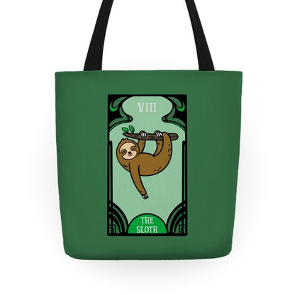 The Sloth Tarot Card Tote Bag