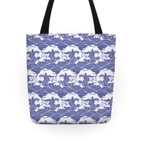 Traditional Japanese Waves Tote Bag