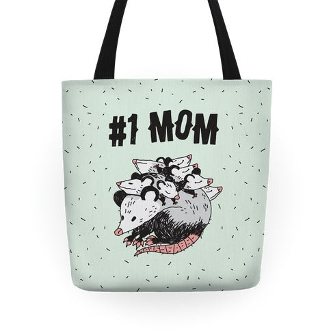 #1 Mom Opossum  Tote Bag