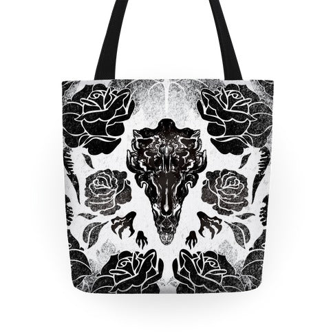 Aliens and Roses Tote Bag