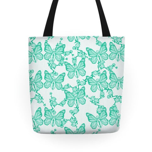 Butterfly Vagina Pattern Tote Bag