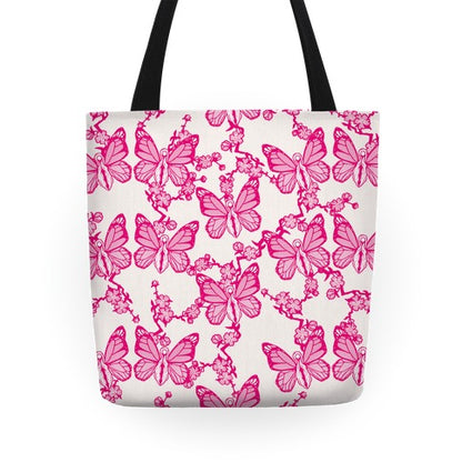 Butterfly Vagina Pattern Tote Bag