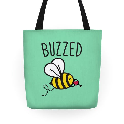 Buzzed Wine Bee Tote Bag