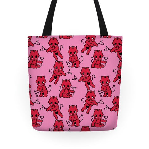 Demon Baby Pattern Tote Bag