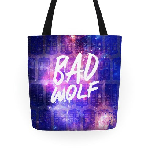 Doctor Who Bad Wolf Tote Bag