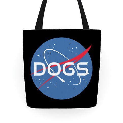 Dogs Nasa Parody Tote Bag