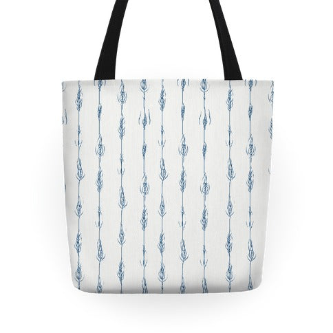 Feathery Vagina Pattern Tote Bag