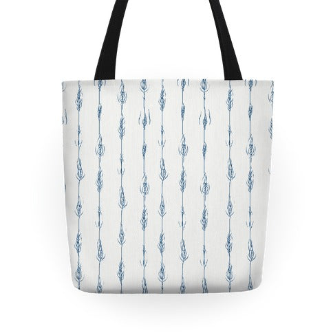 Feathery Vagina Pattern Tote Bag