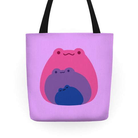 Frogs In Frogs In Frogs Bisexual Pride Tote Bag