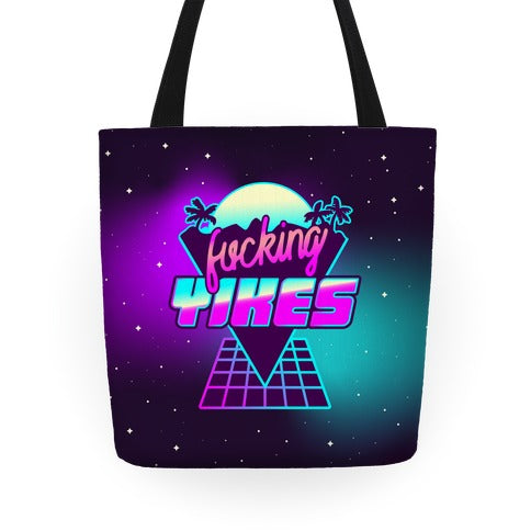 Fucking YIKES Retro Wave Tote Bag