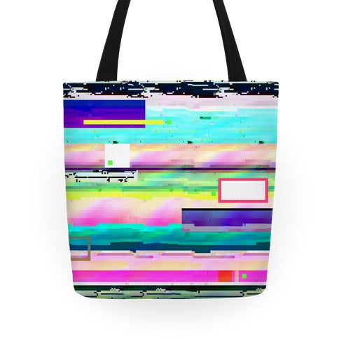Glitch Pattern Tote Bag