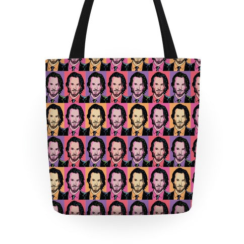 Keanu Pop Art Portrait Tote Bag