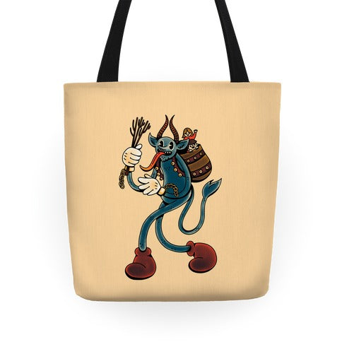 Krampus Cartoon Tote Bag