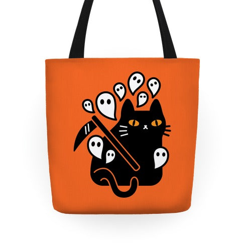 Nine Lives Reaper Cat Tote Bag