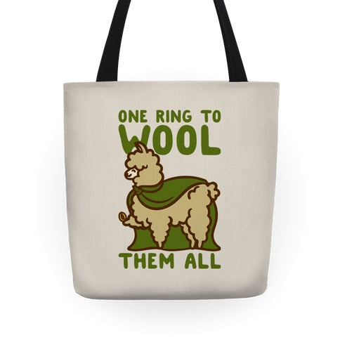 One Ring To Wool Them All Parody Tote Bag