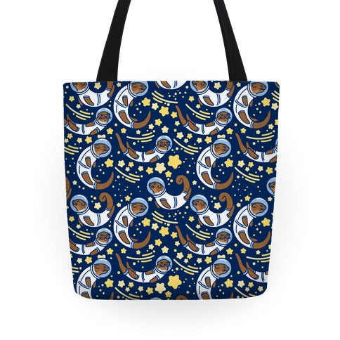 Otters In Space Tote Bag