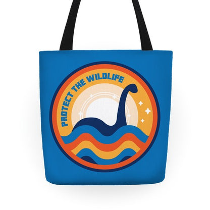 Protect The Wildlife - Nessie, Loch Ness Monster Tote Bag