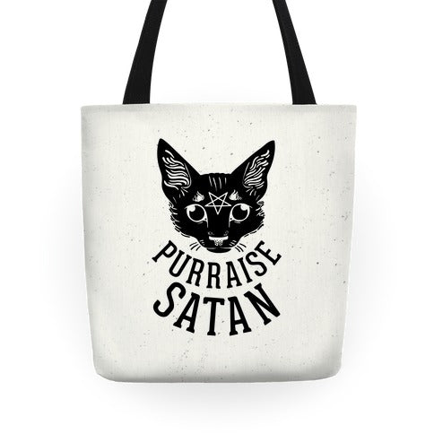 Purraise Satan Tote Bag