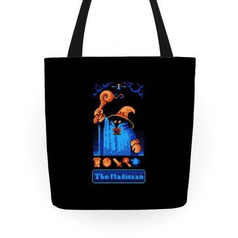 The Black Mage Magician Tarot Tote Bag