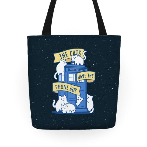 The Cats Have the Phone Box! Tote Bag