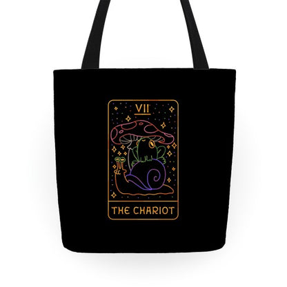 The Chariot Frog On a Snail Tarot Tote Bag