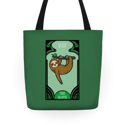 The Sloth Tarot Card Tote Bag