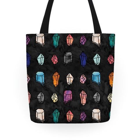 Watercolor Crystal Pattern Tote Bag