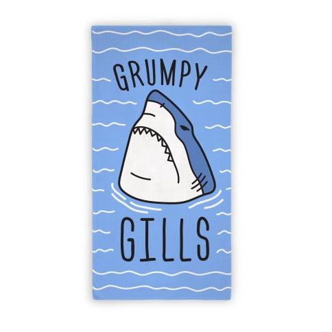 Grumpy Gills Shark Towel