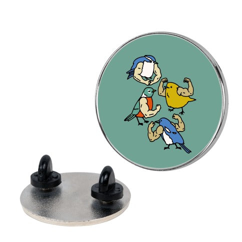 Buff Birds Pin