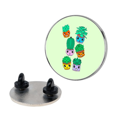 Cute Cartoon Succulents Pin