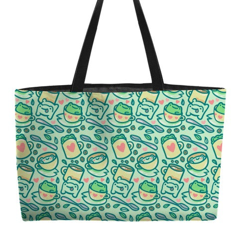 Coffee And Tea Frogs Weekender Tote