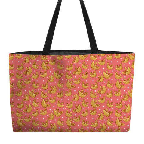  Crab Rangoons Pattern Red Weekender Tote
