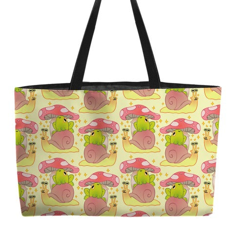Cute Snail & Frog Weekender Tote