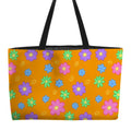 Doodle Flowers Orange Weekender Tote