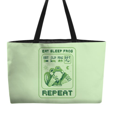 EAT, SLEEP, FROG, REPEAT Weekender Tote