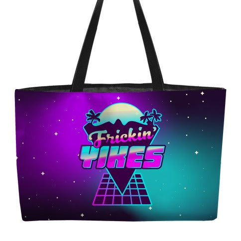 Frickin' YIKES Retro Wave Weekender Tote