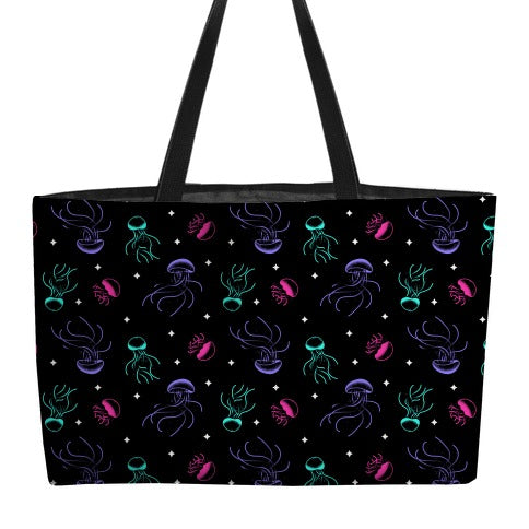 Jellyfish Glow Pattern Weekender Tote