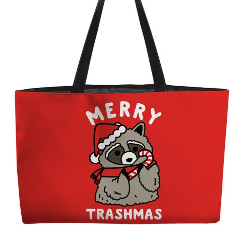 Merry Trashmas Raccoon Weekender Tote