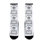 All are Welcome in this Place Bigfoot Alien Abduction Socks