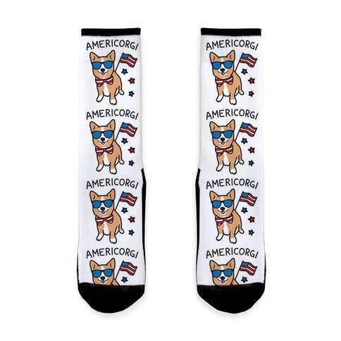 AmeriCorgi Patriotic Corgi Socks