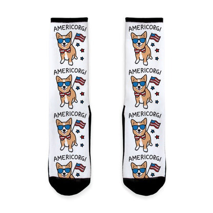 AmeriCorgi Patriotic Corgi Socks