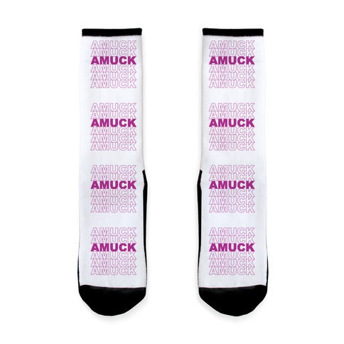 Amuck Amuck Amuck Thank You Hocus Pocus Parody Socks