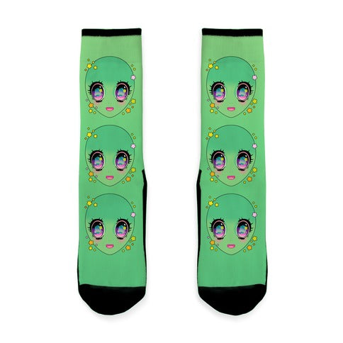 Anime Eyes Alien Socks